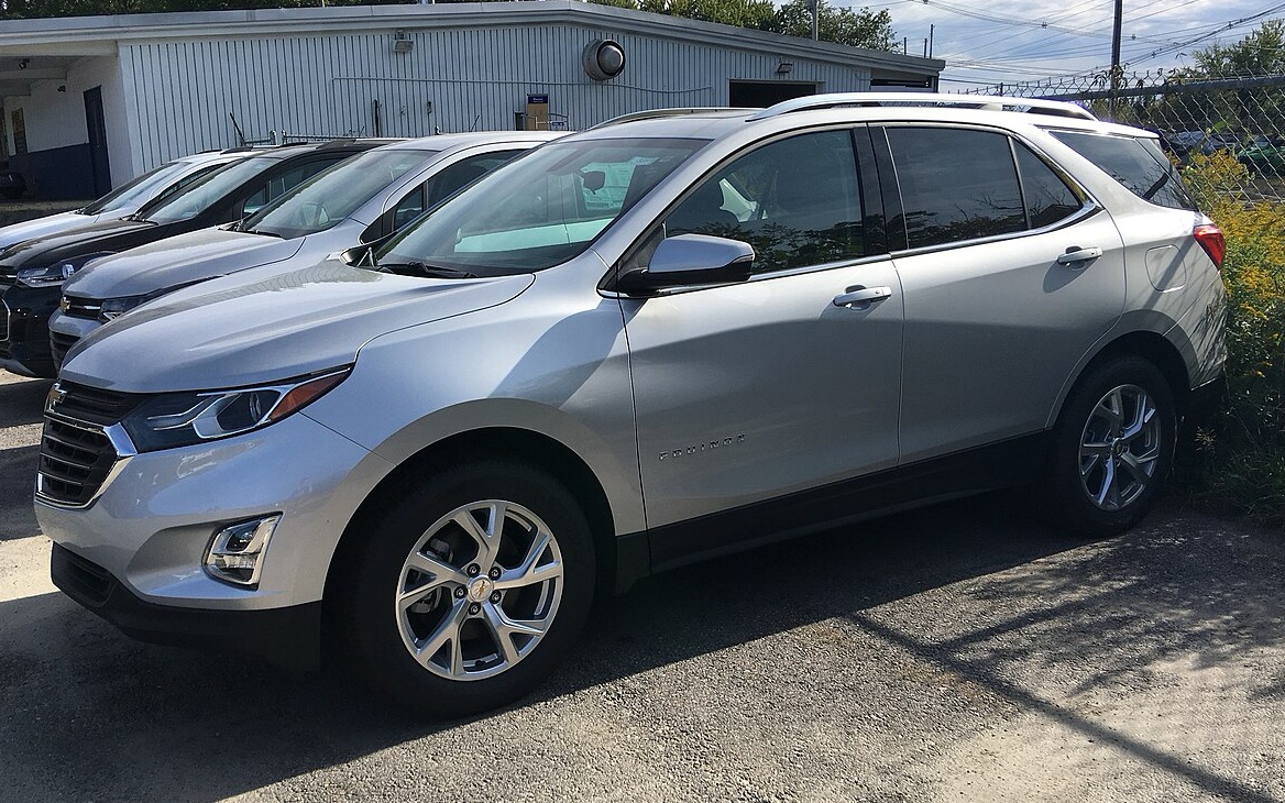 Example photo of a silver Chevy Equinox, the same model as ours