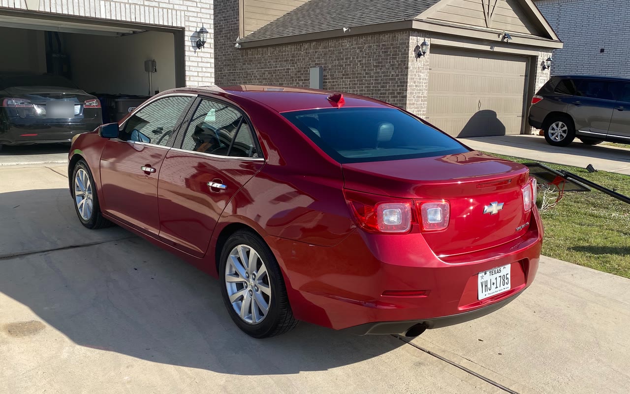 Our Chevy Malibu from the rear