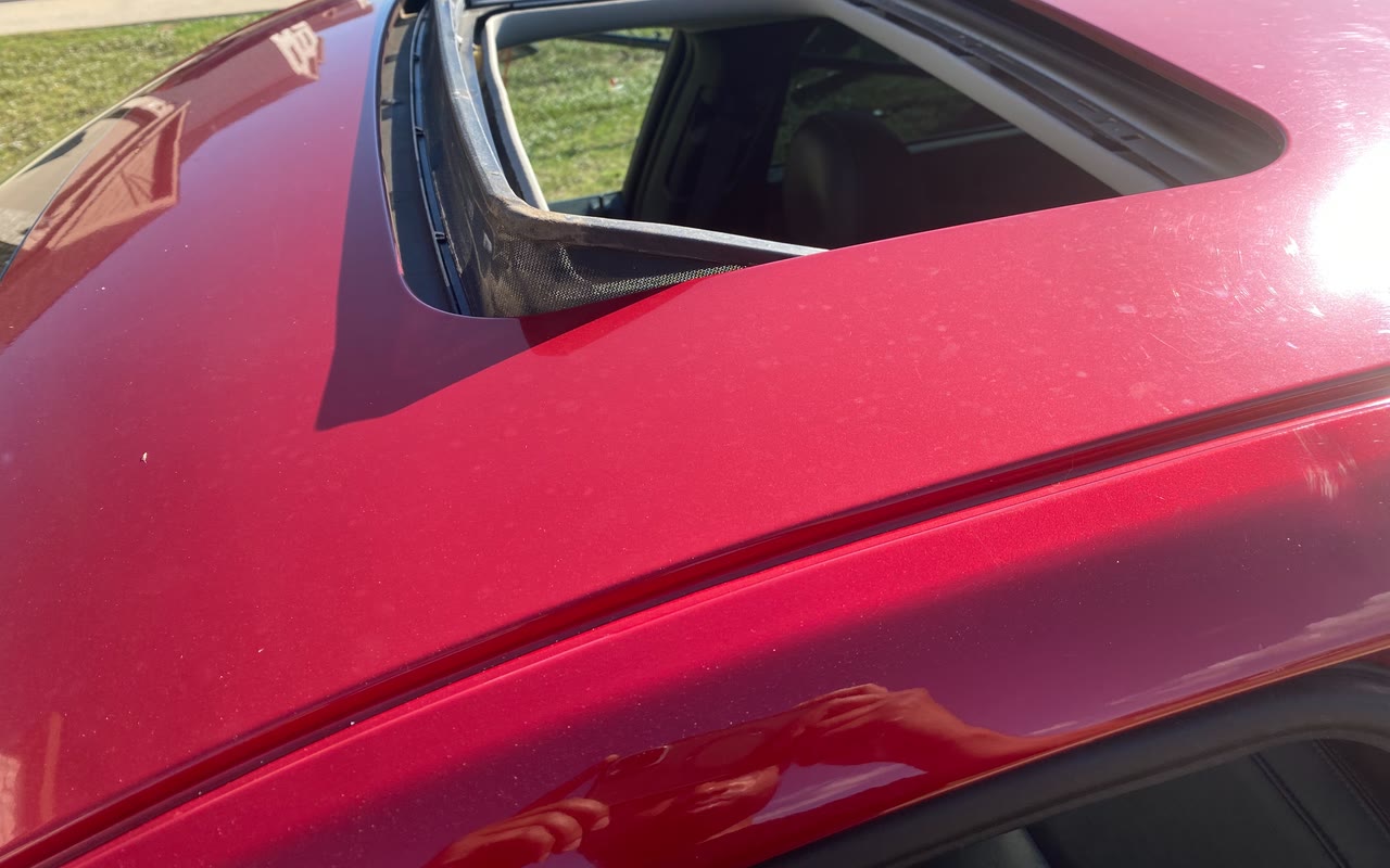 The Chevy Malibu's sunroof