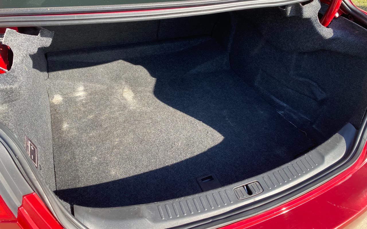 The Chevy Malibu's trunk