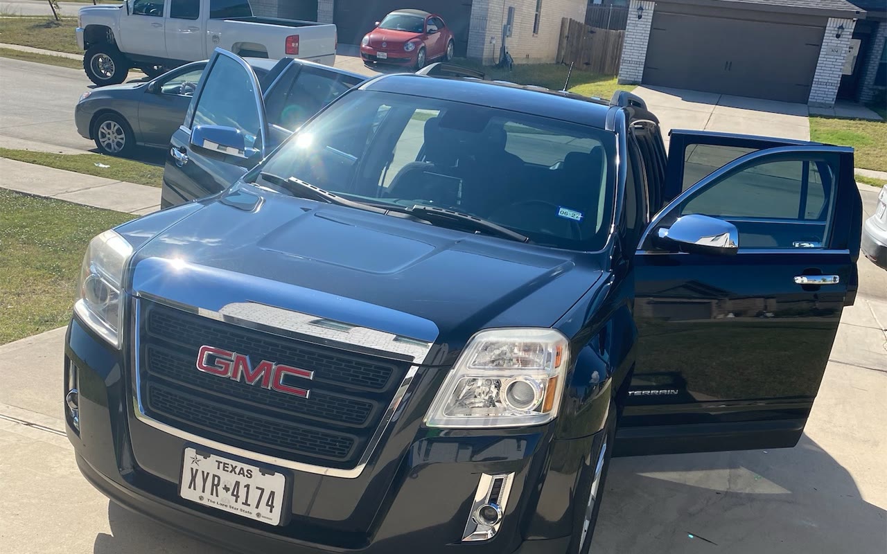 Our GMC Terrain with the doors open